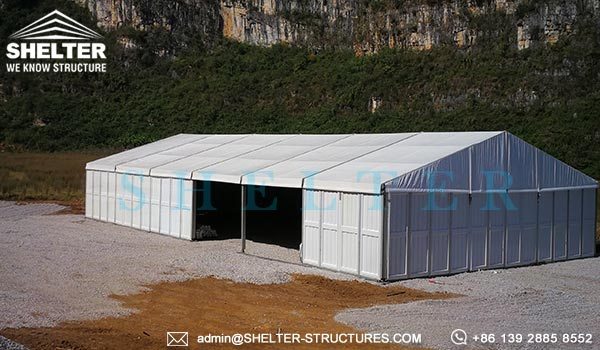 Temporary Outside Storage Tent - Temporary Warehouse Structure - Fast Erected Storage Tent for Sale - Modular Aluminum Tent for Storage - Shelter Structures (1)
