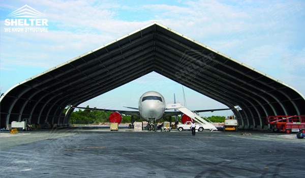 SHELTER Helicopter Hangar Tent - Aircraft Hangar - Aircraft Hangar Structures - Private Jet Hangar Structure - Airplane Hangar Tents for Sale (2)